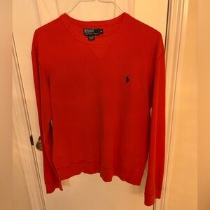 Vintage POLO by Ralph Lauren Cotton Knit Orange Mens Pullover Shirt Size Medium